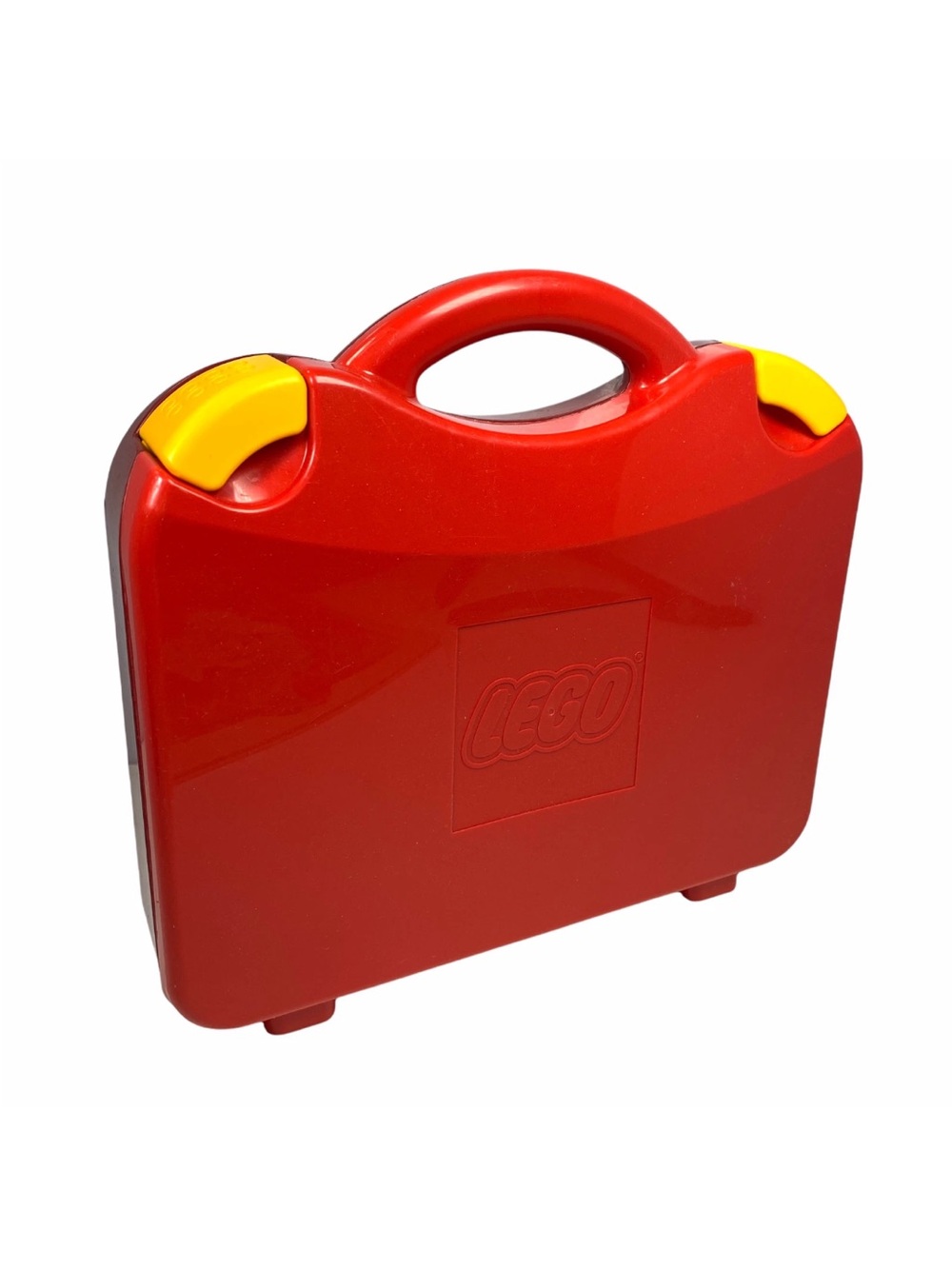 Lego Storage travel Red Case with Yellow Latches 2012 with removable dividers